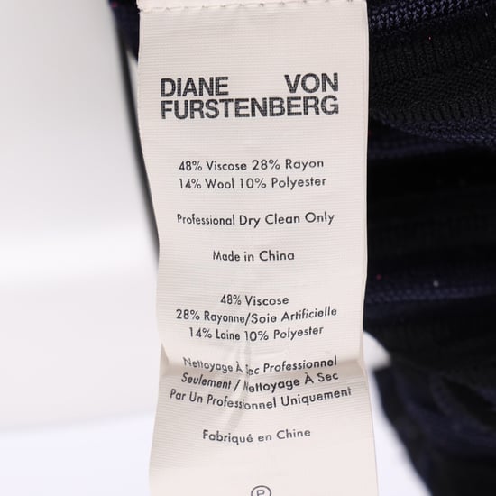 Diane von Furstenberg Klara geplooide midi-rok van stretchstof in marineblauwe viscose - Image 5