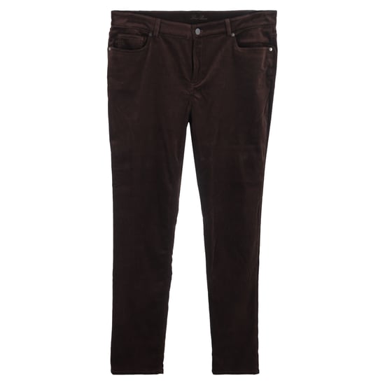 Loro Piana middelhoge broek met rechte pijpen in bruin fluweel - Image 1
