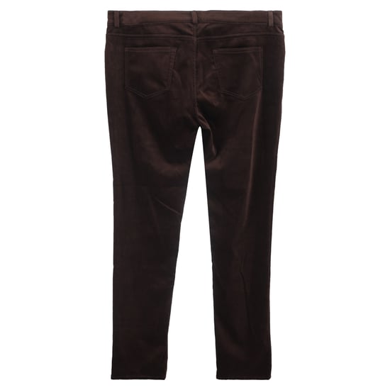 Loro Piana middelhoge broek met rechte pijpen in bruin fluweel - Image 2