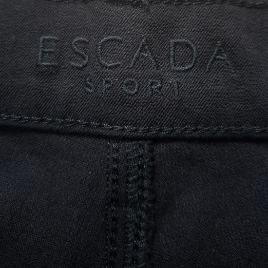 Escada Sport High-Rise Straight-Leg Jeans in Black Cotton Denim - Image 3