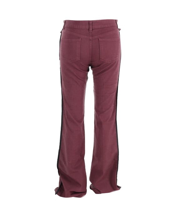 Alexander McQueen flared jeans van bordeauxrood katoen - Image 1