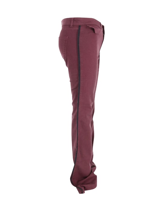 Alexander McQueen flared jeans van bordeauxrood katoen - Image 2