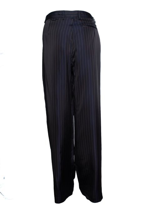 Dries van Noten, gestreepte wijde glanzende pantalon - Image 2