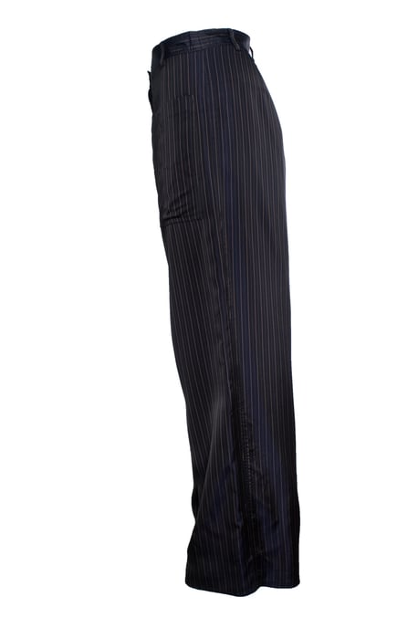 Dries van Noten, gestreepte wijde glanzende pantalon - Image 3