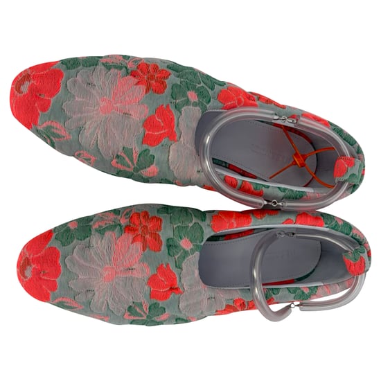 Jil Sander Brocade Puntige Ballerina Flats in Multicolor Katoen - Image 3