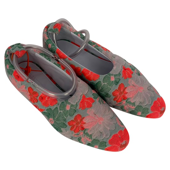 Jil Sander Brocade Puntige Ballerina Flats in Multicolor Katoen - Image 4