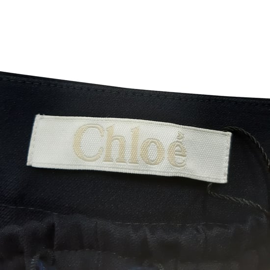 Chloé broek met trekkoord in marineblauw polyester - Image 3