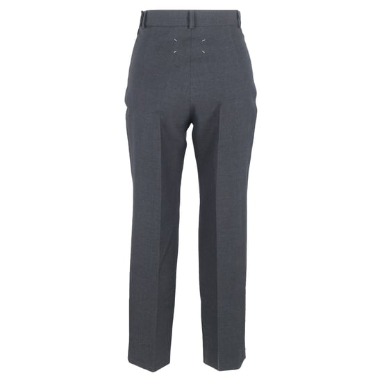 Maison Margiela slim-fit cropped broek in grijs polyester - Image 3