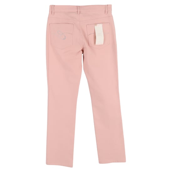 Escada jeans met rechte pijpen in roze katoenen denim - Image 2