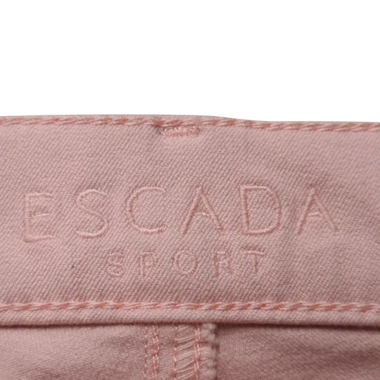 Escada jeans met rechte pijpen in roze katoenen denim - Image 4
