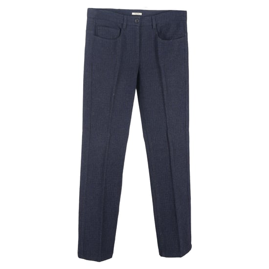 Miu Miu cropped broek in marineblauwe wol - Image 1