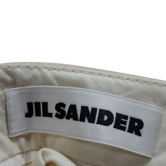 Rechte broek van Jil Sander in crèmekleurige wol. - Image 3