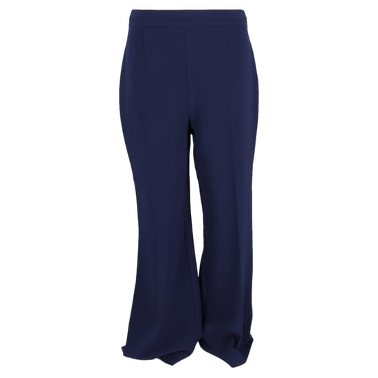 Diane Von Furstenberg flared broek in marineblauwe viscose - Image 1