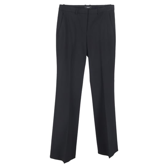 Theory broek met wijde pijpen in zwarte wol - Image 1