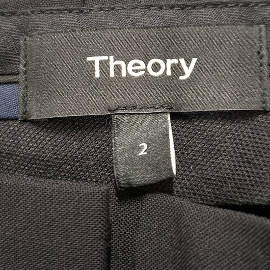 Theory broek met wijde pijpen in zwarte wol - Image 3
