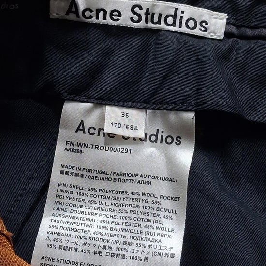 Acne Studios getailleerde broek met hoge taille in roestbruin polyester - Image 3