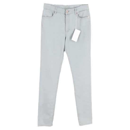 Escada jeans met rechte pijpen in lichtgrijze katoenen denim - Image 1