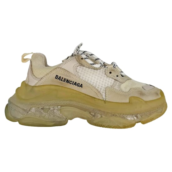 Balenciaga Triple S Doorzichtige Zolen Sneakers in Witte Polyester - Image 1