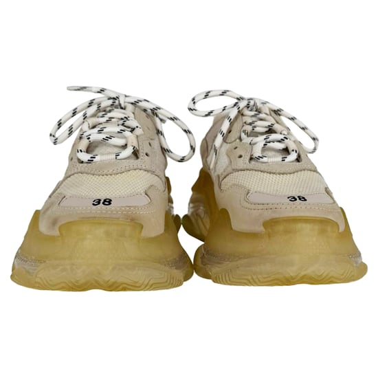 Balenciaga Triple S Doorzichtige Zolen Sneakers in Witte Polyester - Image 2