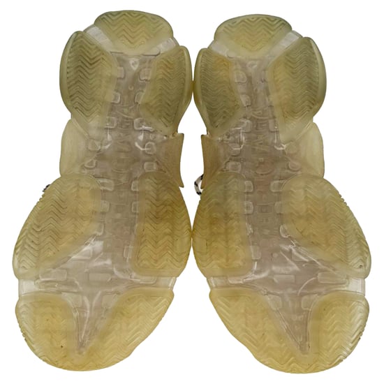 Balenciaga Triple S Doorzichtige Zolen Sneakers in Witte Polyester - Image 6