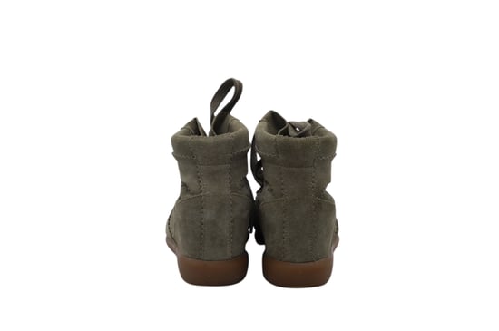 Isabel Marant Bobby Wedge vetersneakers in groen suède - Image 3
