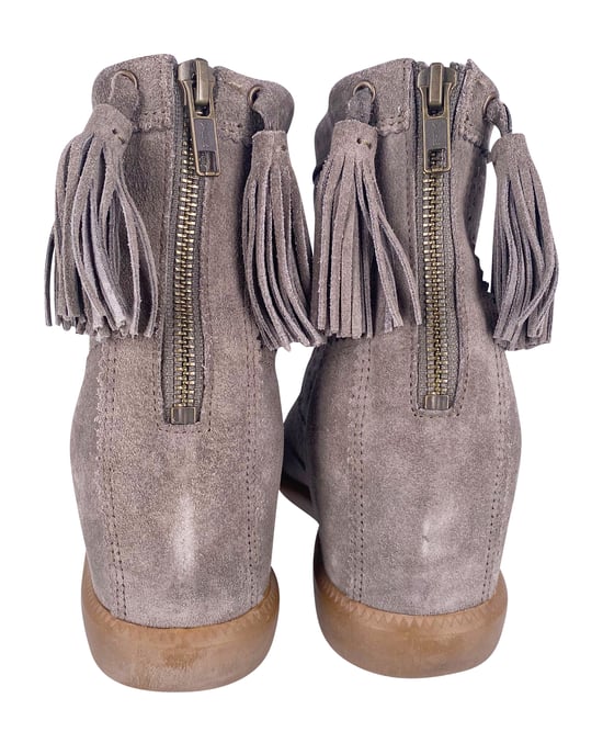 Isabel Marant fluwelen Stainer mandlaarzen in grijs suède - Image 4