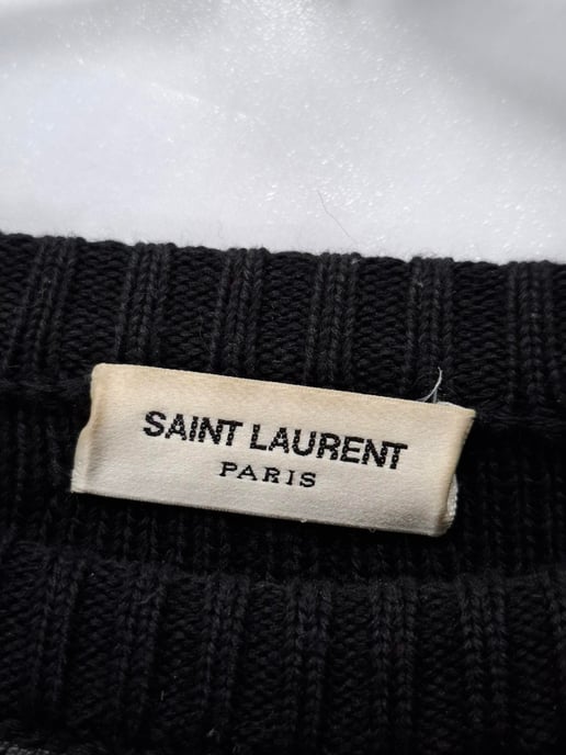 Saint Laurent trui met studs in zwarte wol - Image 5