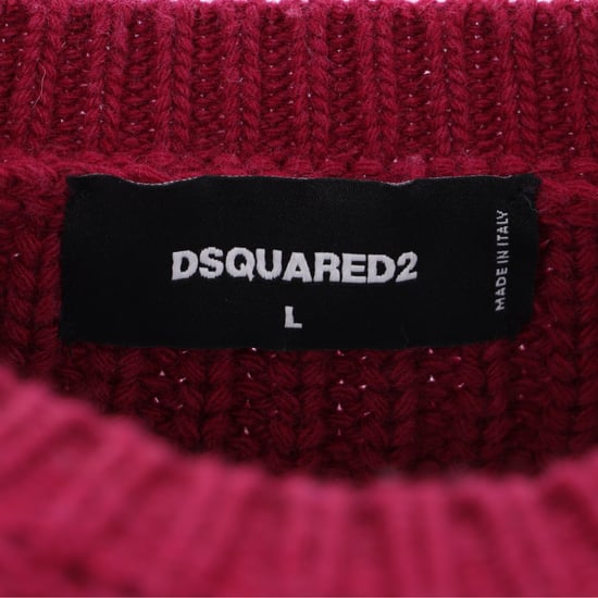 Dsquared2 trui met ronde hals en verwassen look in rode wol - Image 4