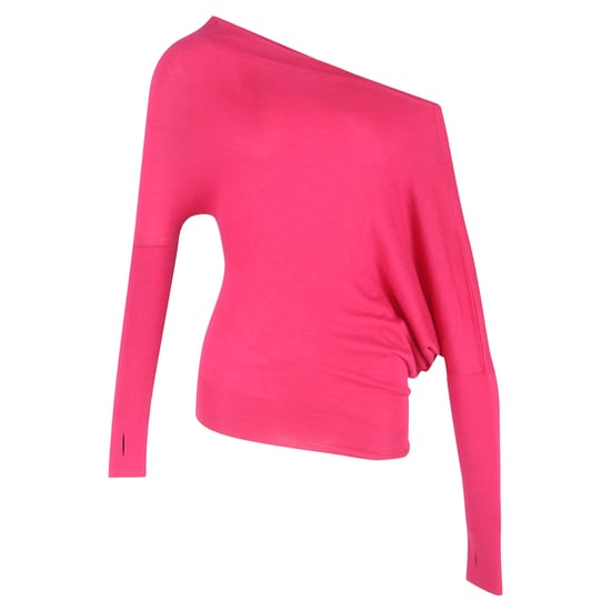 Tom Ford asymmetrische trui met één schouder in roze kasjmier - Image 1