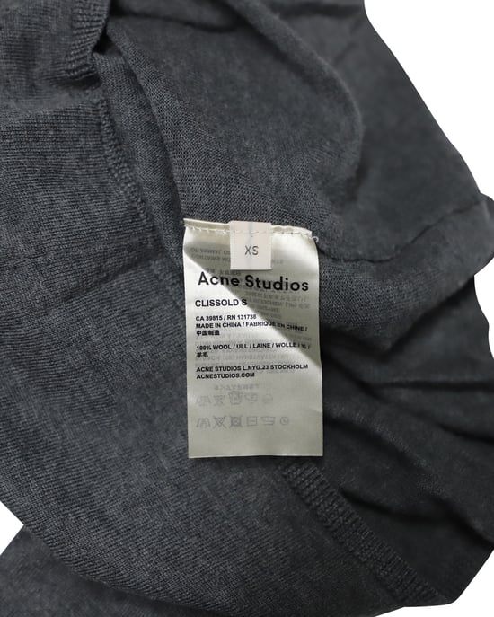 Acne Studios vest met kraag en knoopsluiting in grijze wol - Image 5