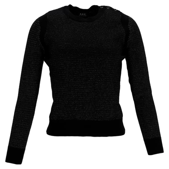 A.P.C. Trui met glitterknopen en zwarte merinowol - Image 1