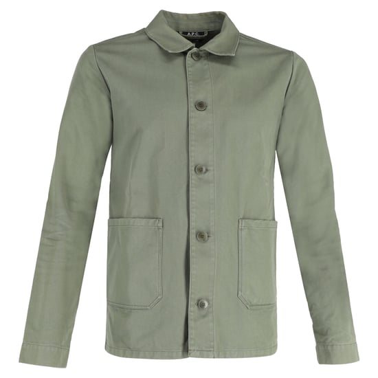 A.P.C. jasje met knoopsluiting en zakken in groene katoen - Image 1