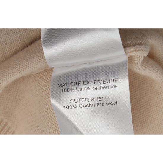 Chloé trui met ruches en korte mouwen in beige kasjmier - Image 6