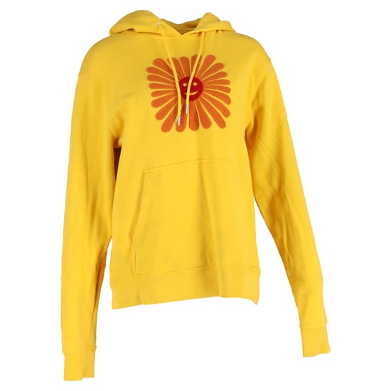 Geborduurde hoodie van Sandro Paris in geel katoen. - Image 1