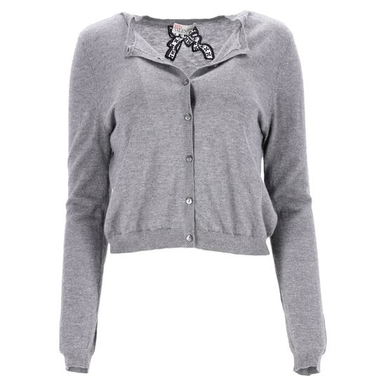 RED Valentino vest met strik in grijze wol - Image 1