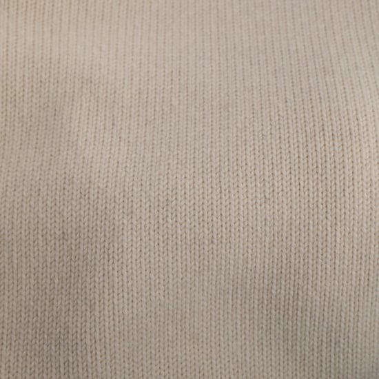 Gebreide trui met col en open rug van Jil Sander in crèmekleurige wol. - Image 6