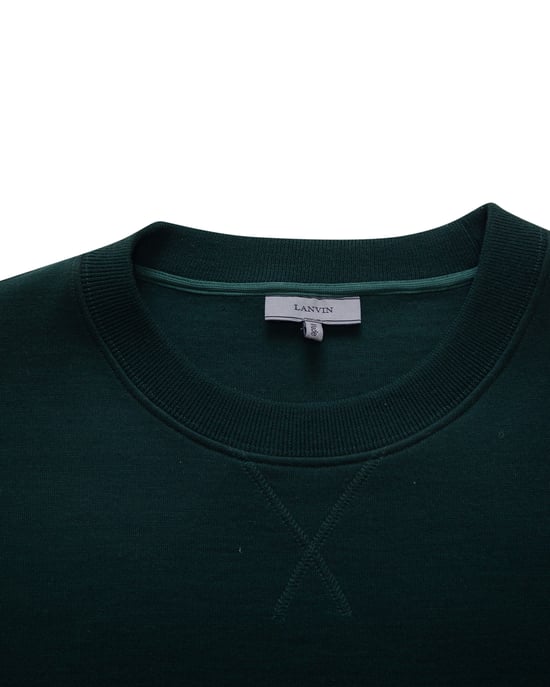Lanvin trui met kettingsteek in groene wol - Image 3