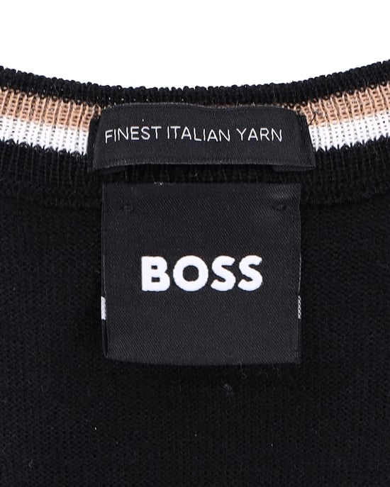 Hugo Boss gebreide trui van zwarte wol - Image 4