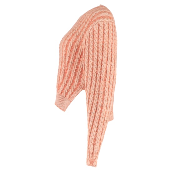 Chloe Chunky Knit Trui in Koraal Virgin Wool - Image 2