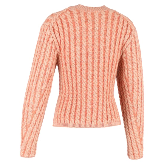 Chloe Chunky Knit Trui in Koraal Virgin Wool - Image 3