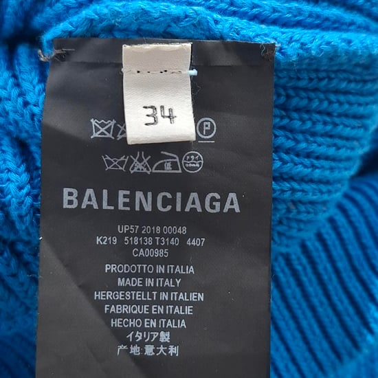 Balenciaga V-hals trui van blauw katoen - Image 5