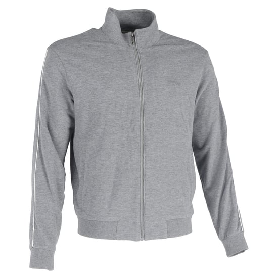 Ermenegildo Zegna trainingsjack met rits en geborduurd logo in grijs katoen - Image 1