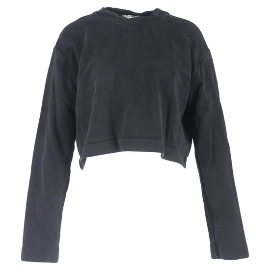 Acne Studios cropped sweater met ronde hals in zwart katoen - Image 1