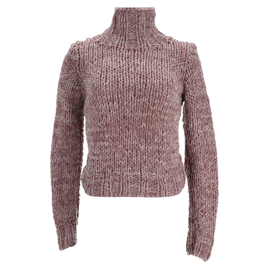 Ann Demeulemeester Kabelgebreide coltrui van roze wol - Image 1
