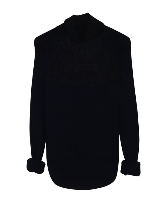 Isabel Marant stretchtrui van wol in marineblauw. - Image 2