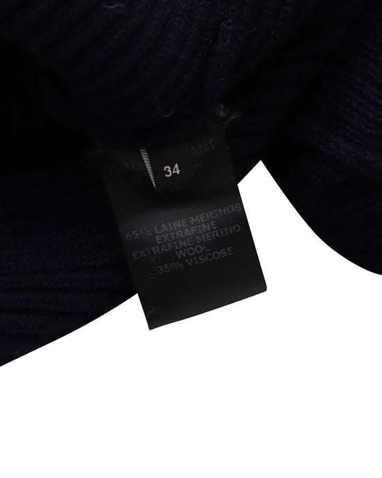 Isabel Marant stretchtrui van wol in marineblauw. - Image 3