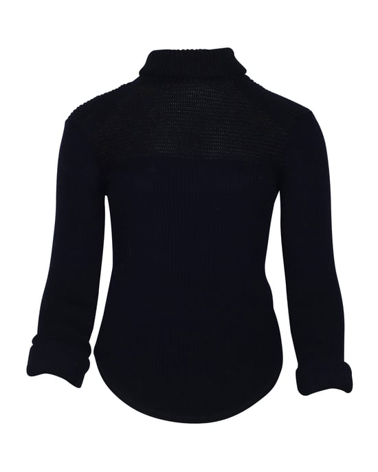 Isabel Marant stretchtrui van wol in marineblauw. - Image 6