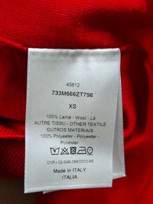 Dior coltrui van rode wol. - Image 5