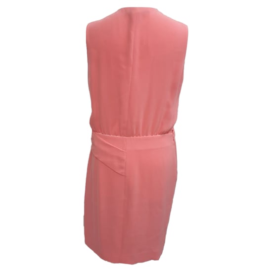Diane Von Furstenberg jurk tot op de knie met wikkeleffect in roze triacetaat - Image 4