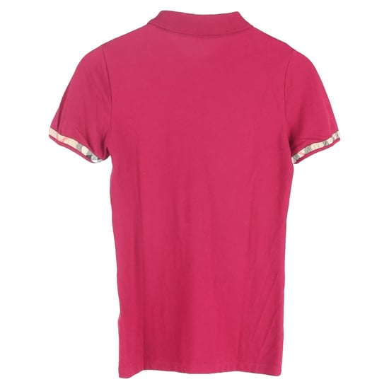Burberry Brit poloshirt met ruitjesrand en korte mouwen in roodpaars katoen - Image 2
